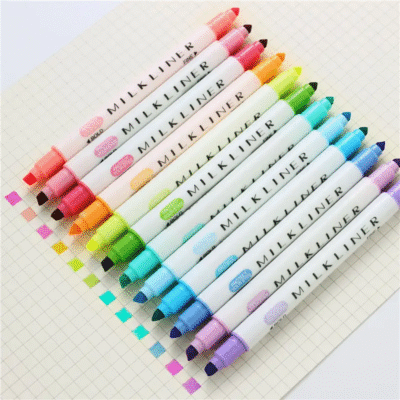 Dual Tip Highlighter Set 12 Colours Midliner