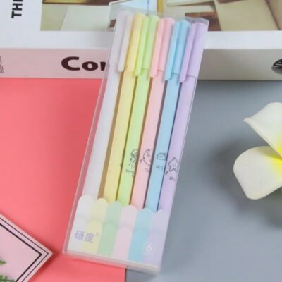Multicoloured Pen Set 6pcs (Black Ink)