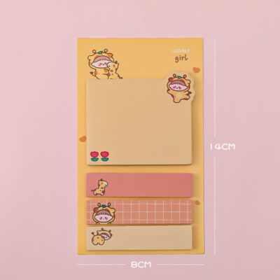 4pcs/Set Cartoon Index Sticky Notes, Memo Pads