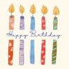 Happy Birthday Card with Candles