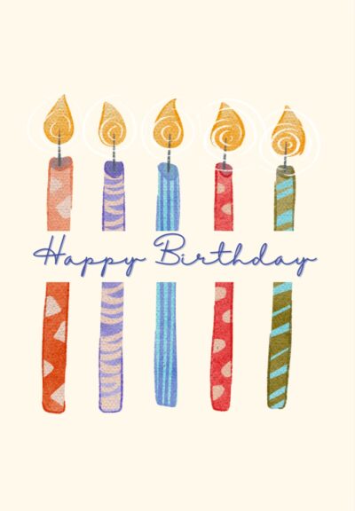 Happy Birthday Card with Candles
