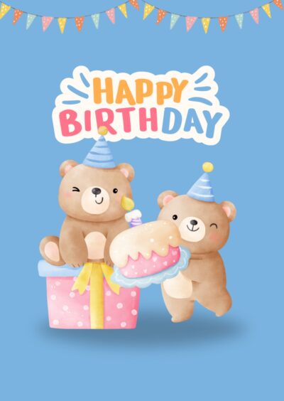 Bear Happy Birthday Card