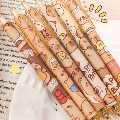 Capy Bara Erasable Retractable Gel Ink Pens Set