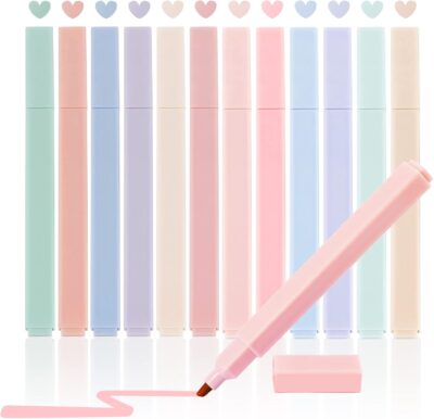 12 Colours Highlighter Pastel Highlighter Pen Set