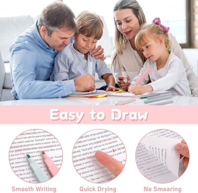 12 Colours Highlighter Pastel Highlighter Pen Set