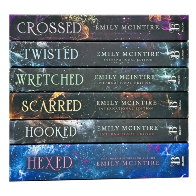 Never After Series by Emily McIntire Complete 6 Books Collection Set (Hexed, Hooked, Scarred, Wretched, Twisted & Crossed) by Emily McIntire