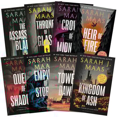 Throne of Glass Series 8 Book Set Collection by Sarah J. Maas