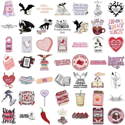 10 Pcs Book Smutty Stickers