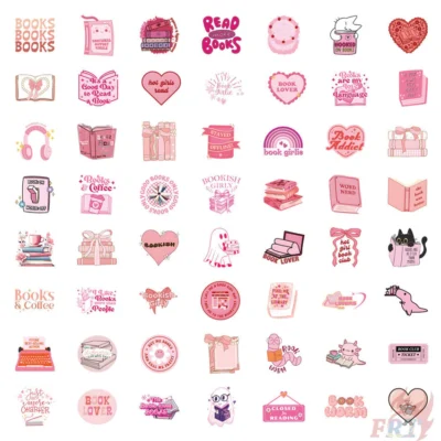 Pink Book Stickers