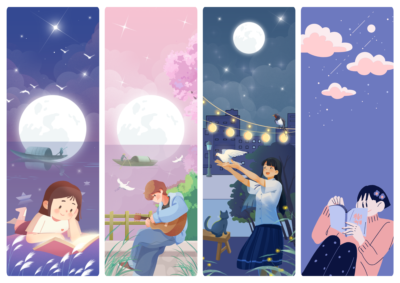 Anime Collection of 4 Bookmarks (1) Anime Collection of 4 Bookmarks