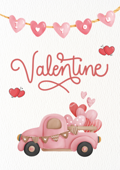 Car valentine's day card