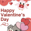 Koala valentine's day card
