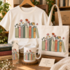 Books and Flowers Gift Collection 2 (Books and Flowers t-shirt, mug, tote-bag and bookmark) Books and Flowers Gift Collection (Books and Flowers t-shirt, mug, tote-bag and bookmark)